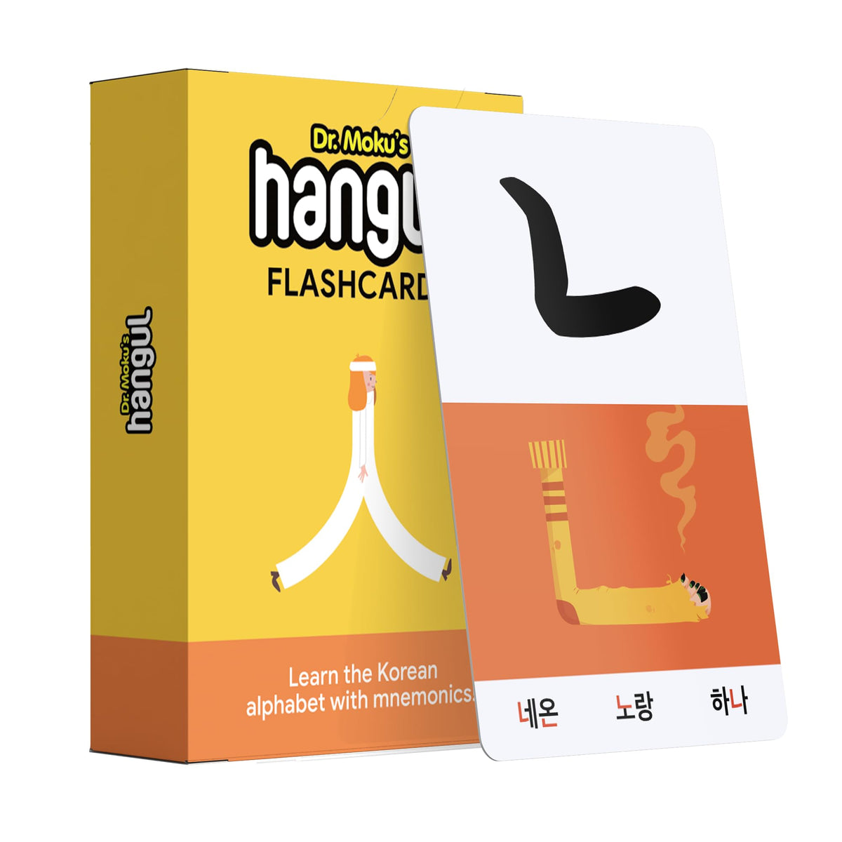 Dr. Moku Hangul Flashcards - Learn The Korean Alphabet with Mnemonics - Includes Links to Audio and Hangul Chart