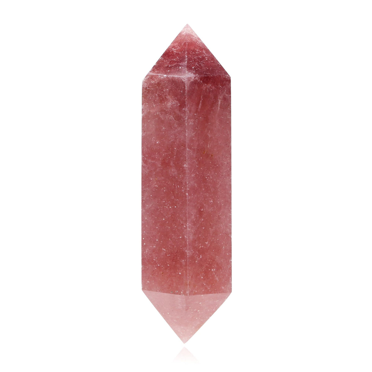YATOJUZI 3.5" Strawberry Quartz Healing Crystals Wand Natural Crystals and Healing Stones Large Hexagonal Strawberry Quartz Crystal Points for Meditation Divination Reiki Energy Balancing 1PCS