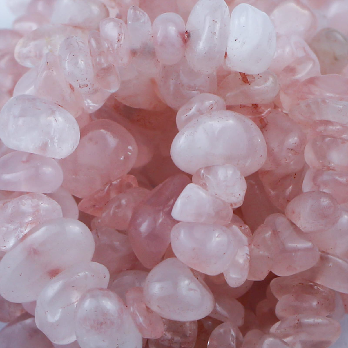 31 inches Chip Stone Loose Gemstones Beads Drilled Strand for Jewelry Making (Pink Quartz)