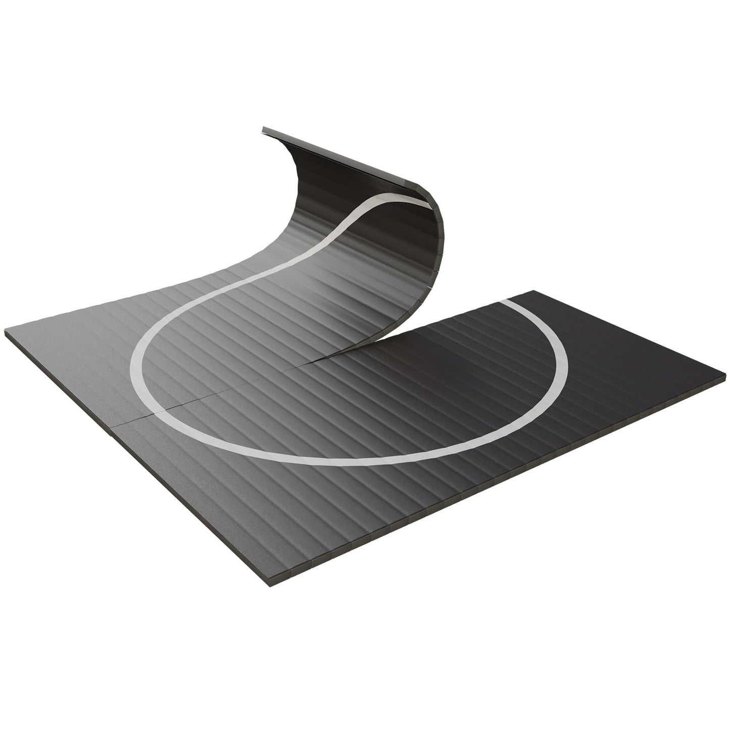 EFFICRAFT 10'x10' Flexi-Roll Wrestling Mat, Martial Arts Thick Mat for Home Gym Exercise, PVC or Inflatable Training Mats with Circles,for Gymnastics, Tatami, Jiu Jitsu BJJ MMA Judo