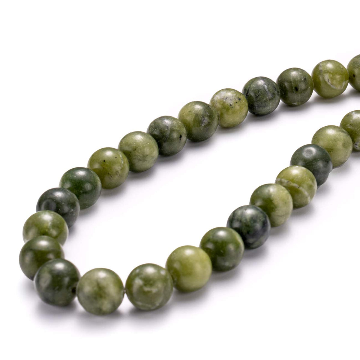 BEADIA Taiwan Green Jade Natural Stone Round Loose Semi Gemstone Beads for Jewelry Making 6MM 61PCS