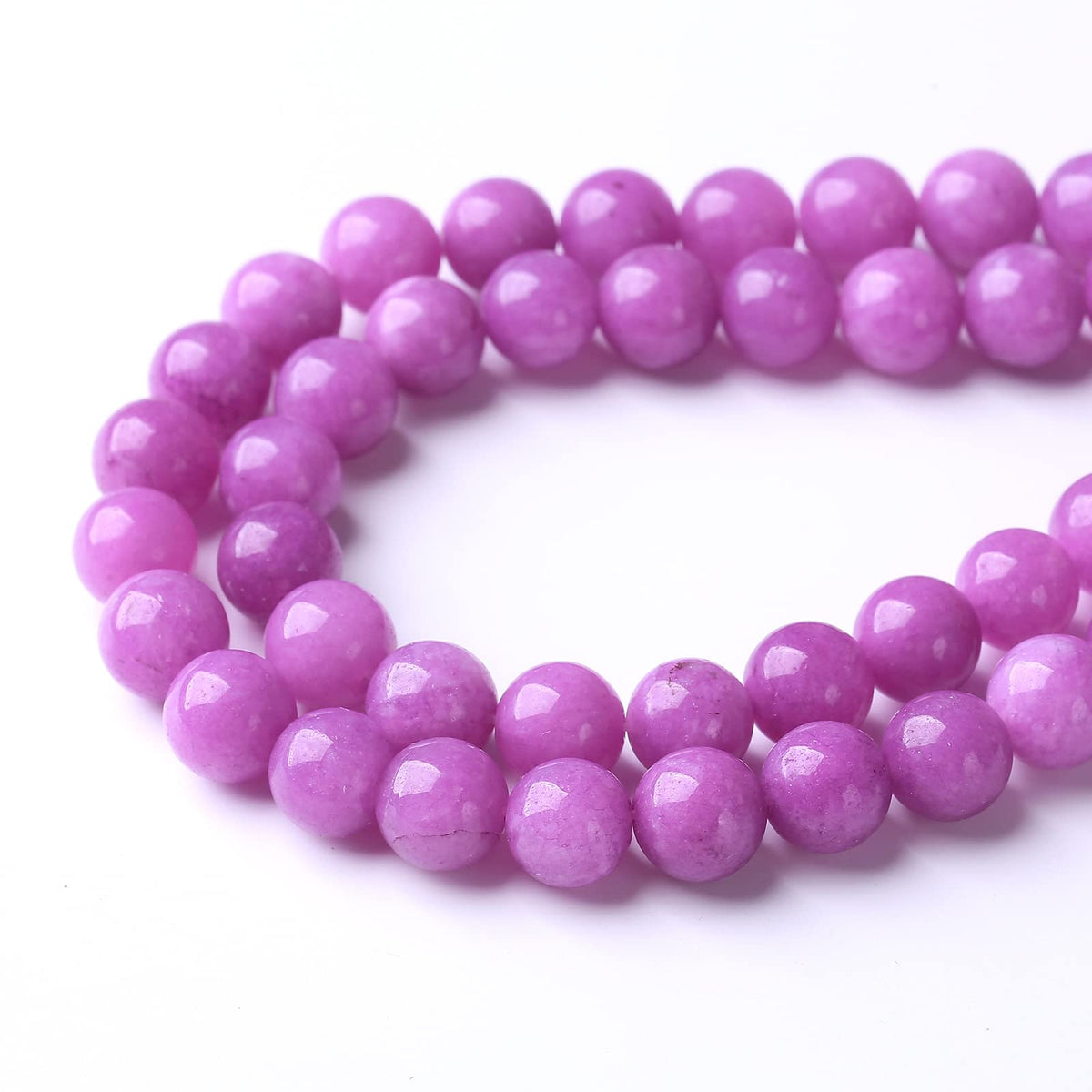 36PCS 12MM Purple Jade Beads Stone Beads Energy Healing Beads for DIY Jewelry Bracelet Necklace Making for Jewelry Making15Inch