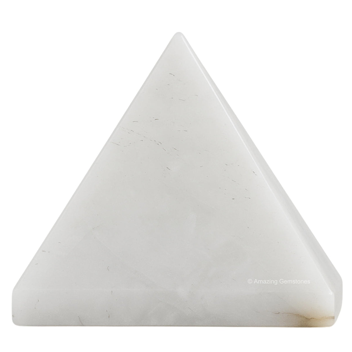 Amazing Gemstone Snow Quartz Pyramid Crystal Healing Stones - 1.5" Great Pyramid Figurine of Natural Stone Pyramid for Meditation, Reiki, Chakra Balancing and Crystal Pyramids Grid