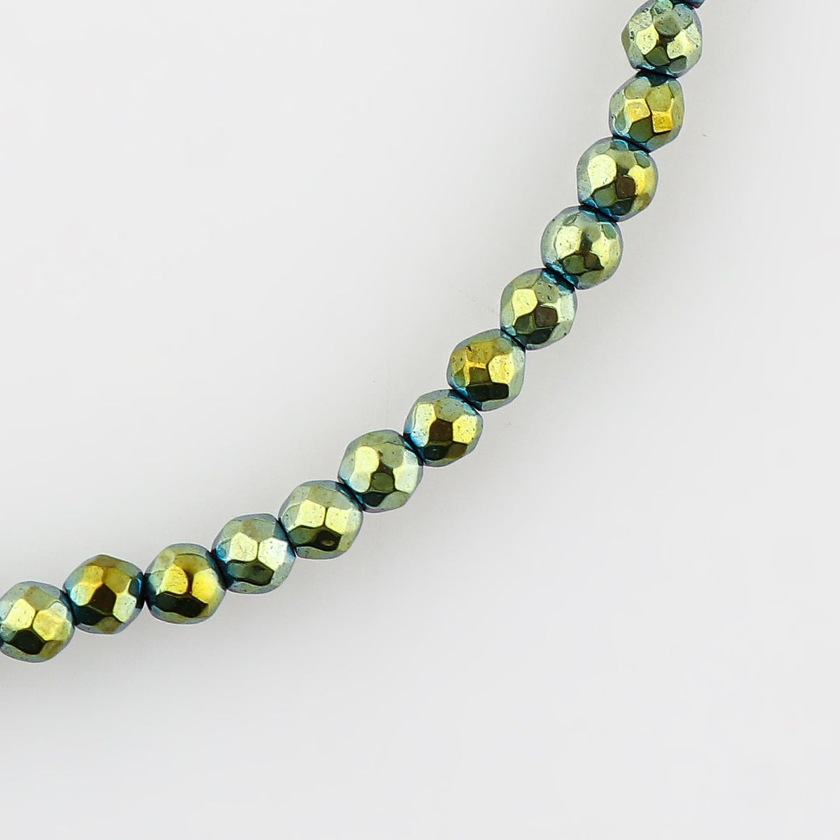 CRYSTALINES Genuine Green Hametite Gemstone Bracelet, Faceted Beads Stones, Hypoallergenic Handmade Boho Jewelry for Women, Healing Crystals, Adjustable Silver Chain 7+1inch, Birthday Gift