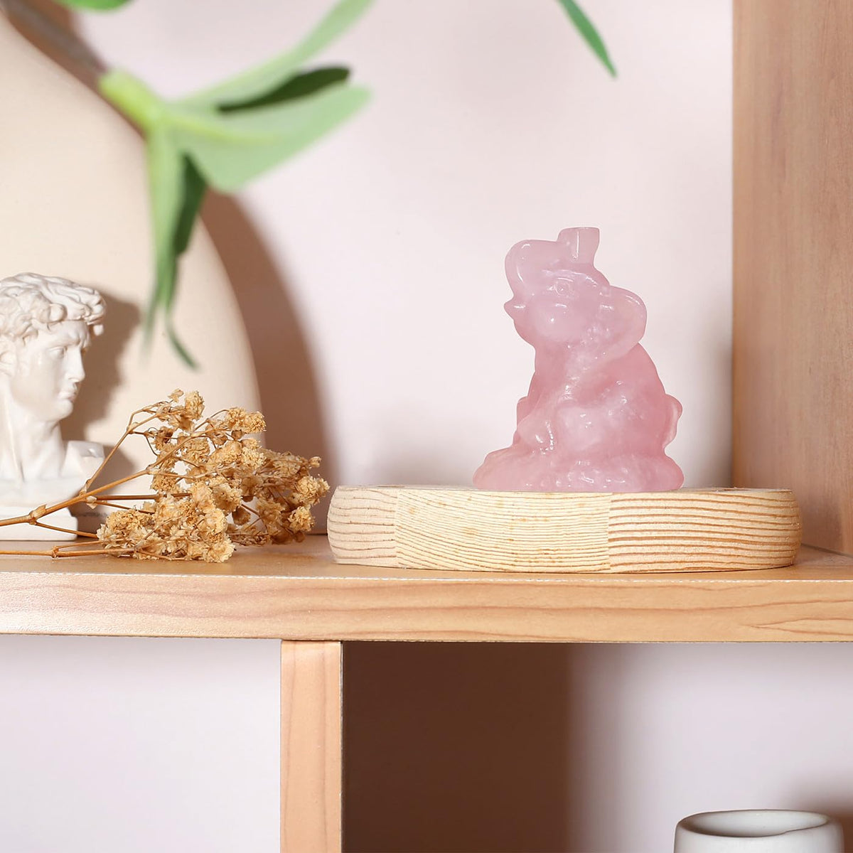 ZHIYUXI Pink Elephant Gifts for Women Encouraging Elephant Decor Lucky Cute Elephants Figurine Inspirational Gifts for Women