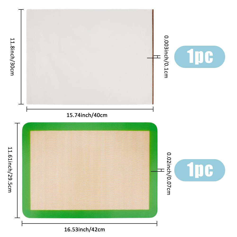 SUPERFINDINGS 2Pcs Applique Fusing Mat 16.5"x11.6" Sew Appliqué Precision Fusing Mat Non Stick Pressing Sheet Appli-Fuse Mat for Arts Fusible Web Fabric Crafts