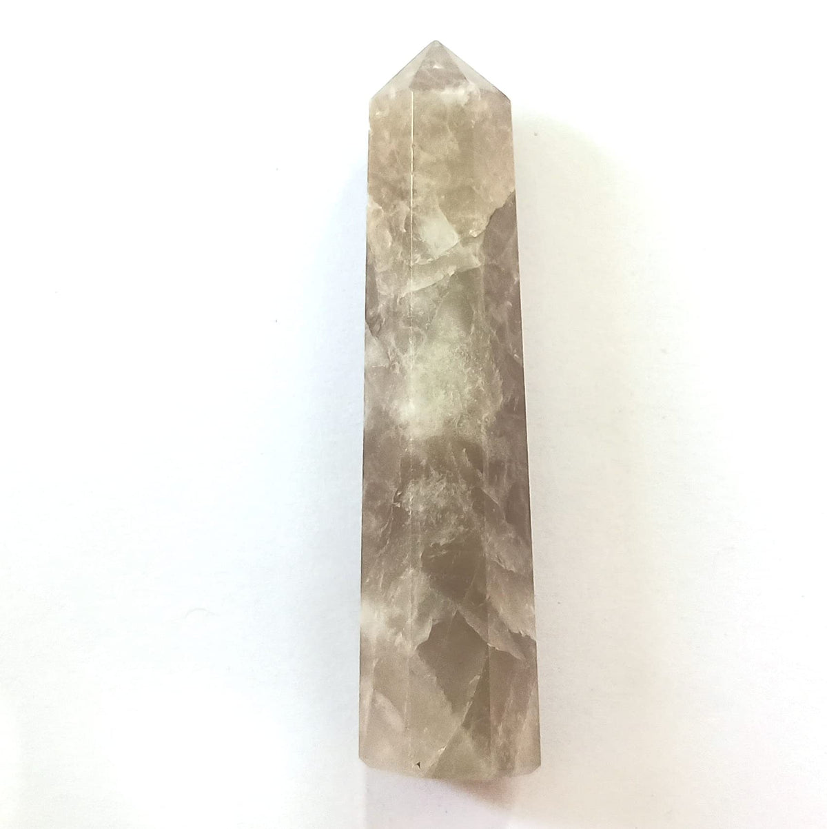 WholesaleGemShop 3 Inch Indian Smoky Quartz Gemstones Obelisk Tower Jumbo Facet Aura Rock Crystal Natural Polished Earth Wand Spirit