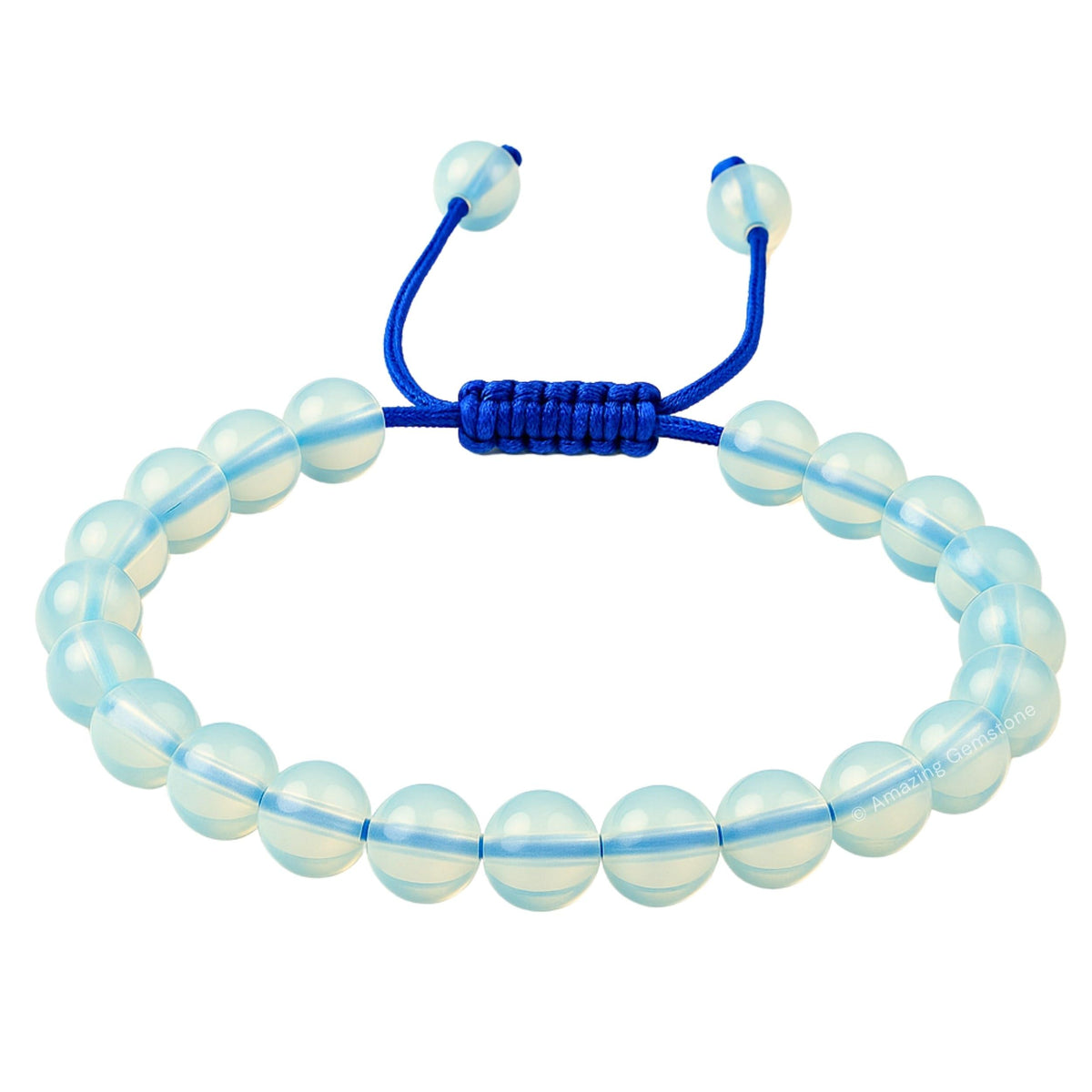 Amazing Gemstone Opalite Bracelet for Women Men's Gifts - Protection Healing Crystal Bracelet - 8mm Gemstones Beaded Adjustable Bracelet Pulseras Para Hombres Mujer Stocking Stuffers