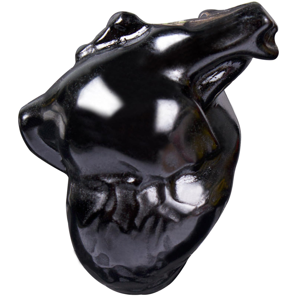 Black Obsidian Crystal Heart Figurines, 2.1 Inch Crystal Heart Love Statue for Home Decor, Meditation and Stress Relief, Hand Carved Natural Healing Stone Cardiac Sculpture Spiritual Gift for Women