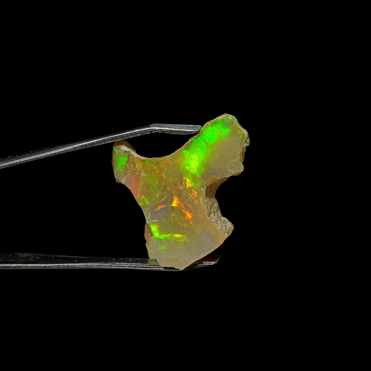 Aemmbriluxe™ 11.78 Cts Natural Ethiopian Welo Opal Rough Stone Single Piece, October Birthstone, Raw Fire Crystals Rock, Play of Colors, Jewelry Making Gemstones, Handpicked, Ultra Fire Striking Opal