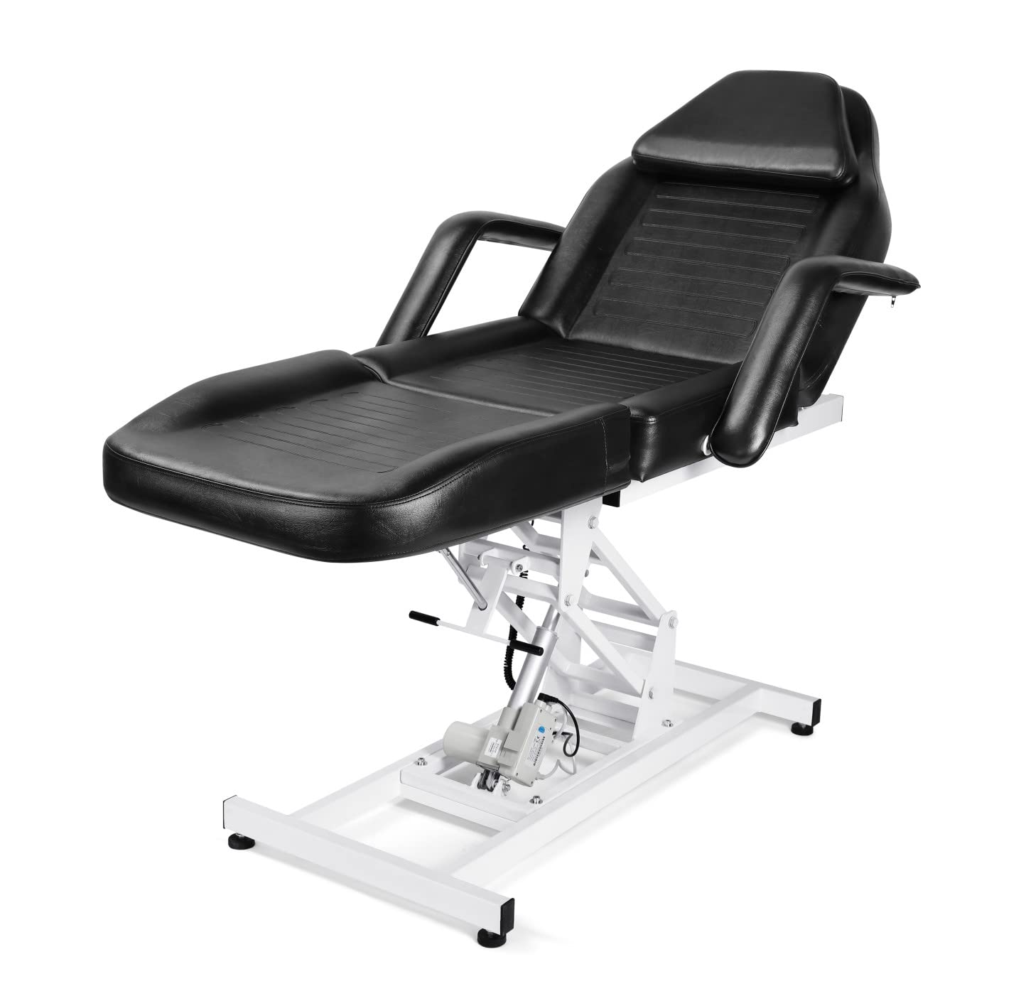 Funnylife Black Electric Beauty Bed Chair SPA Massage Bed Tattoo Chair Hydraulic Pump Facial Table Beauty Equipment