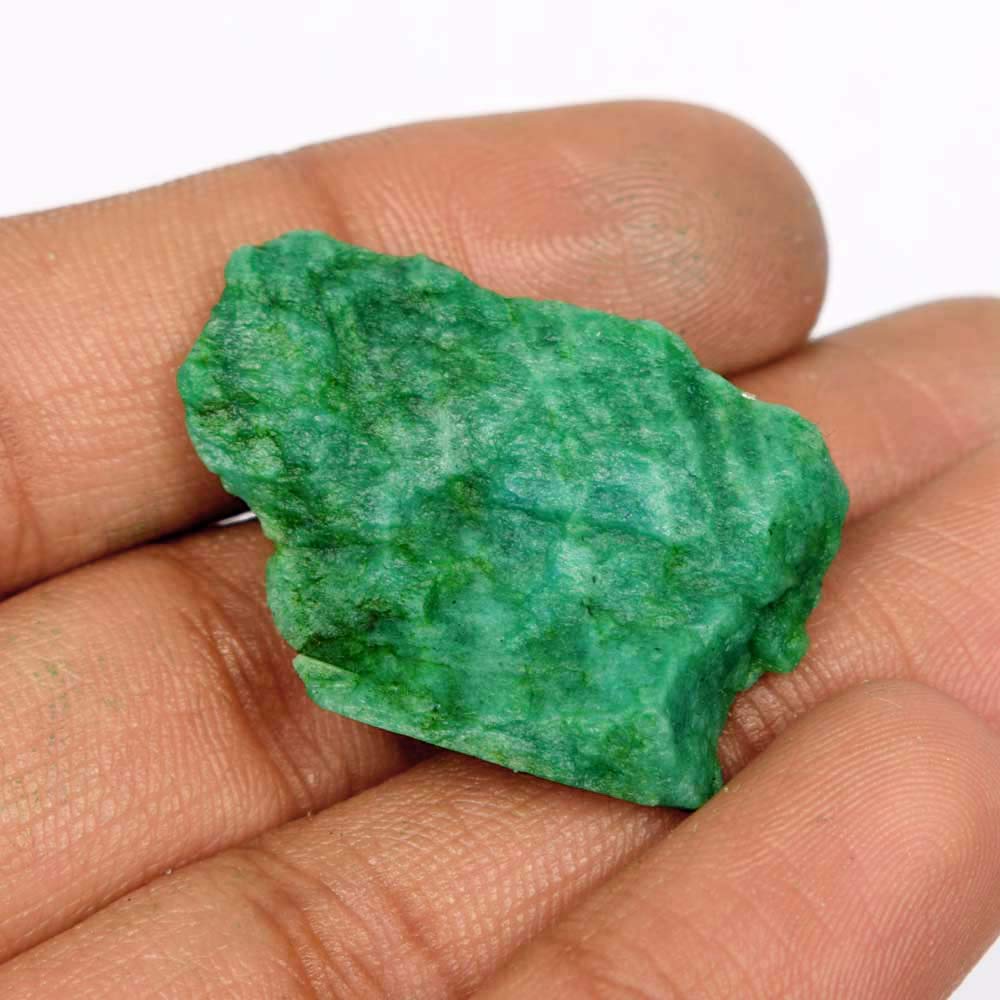 GEMHUB Wire Wrapped Natural Emerald 39.15 Ct Certified Healing Crystal Raw Rough Green Emerald Stone