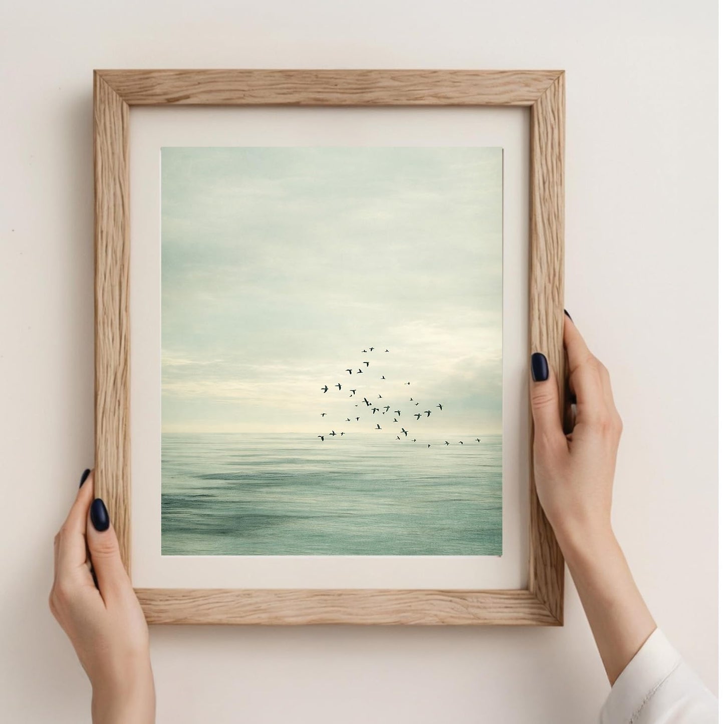 FUHYGU Diamond Painting Kits 2 Pack 9.8x11.8 Inches – Minimalist Ocean & Moon Seascape with Birds, DIY Full Drill Diamond Art for Adults Beginners, Aesthetic Coastal Wall Decor Home Gift
