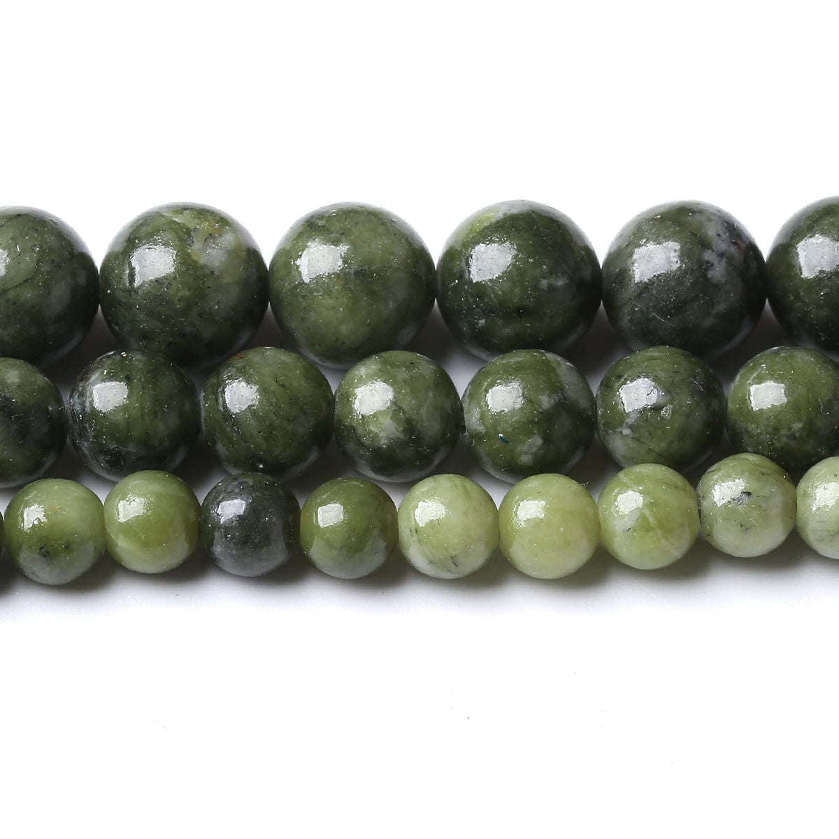 32PCS 12MM Natural Southern Jade Beads Round Loose Stone Beads for Jewelry Making DIY Energy Stone Healing Power Bracelet 15"