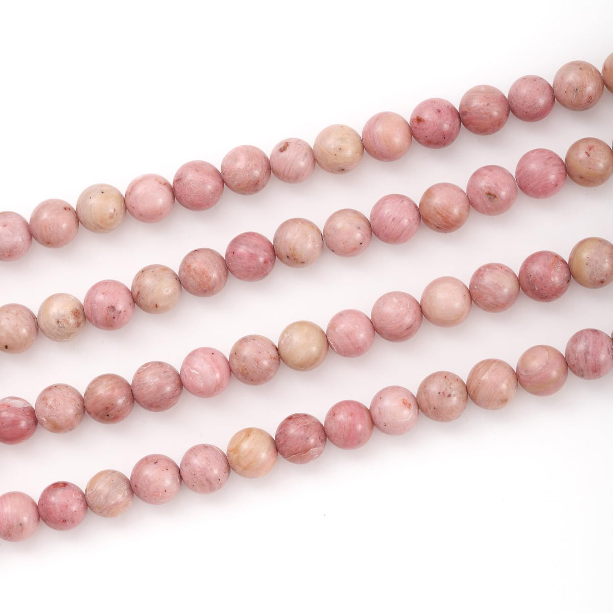 6mm 60pcs DIY Natural Rhodochrosite Stone Beads Round Healing Crystal Gemstone Loose Beads for Jewelry Making Handmade Bracelet Necklace