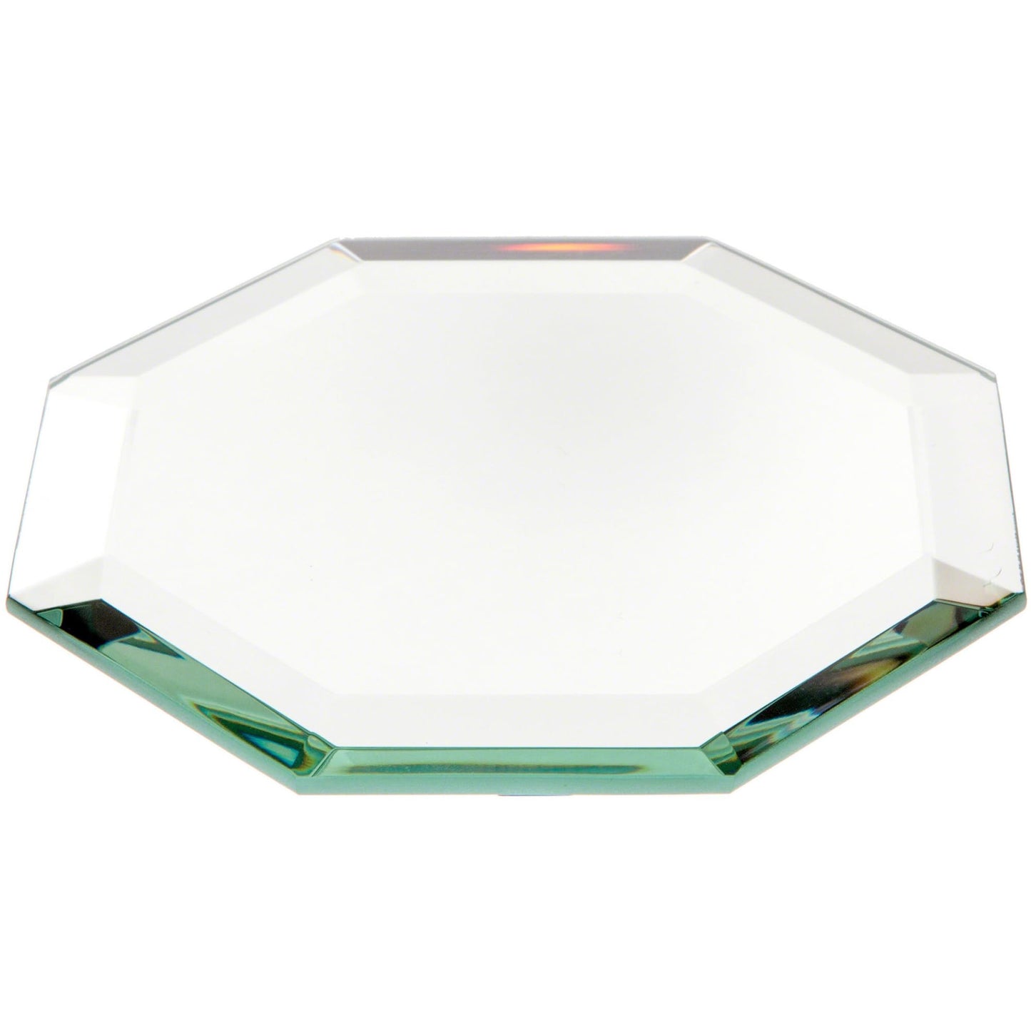 Plymor 4" Octagon, 5mm Thick Beveled Glass Mirror, Pack of 3