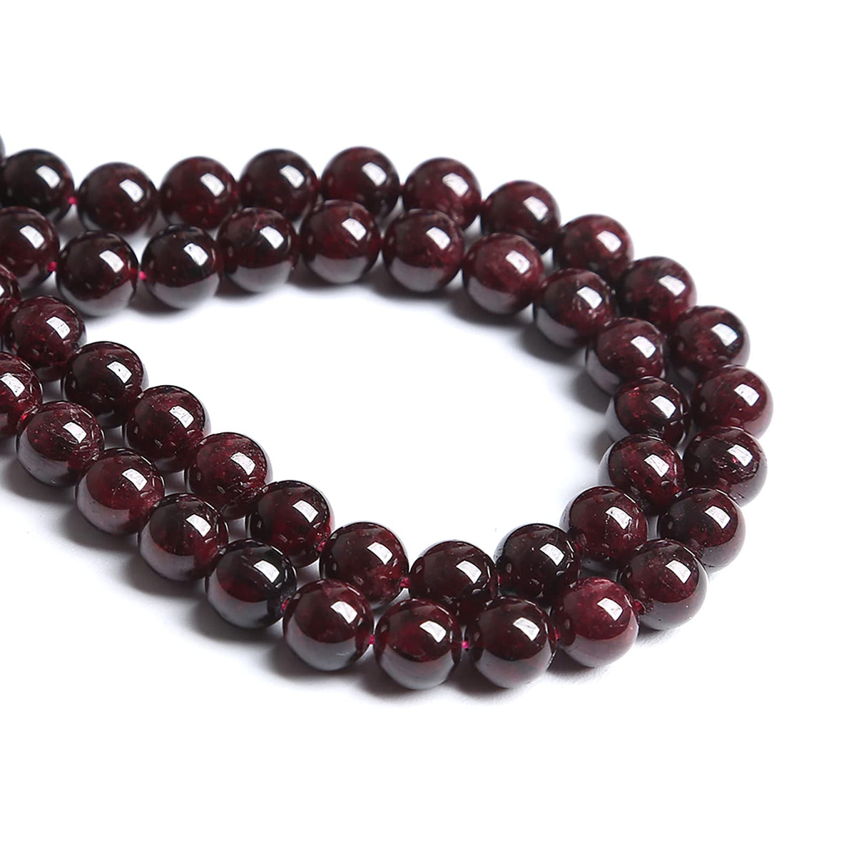 8MM 45PCS Natural Garnet Gemstone Loose Beads for Jewelry Making DIY Bracelet Crystal 1 Strand