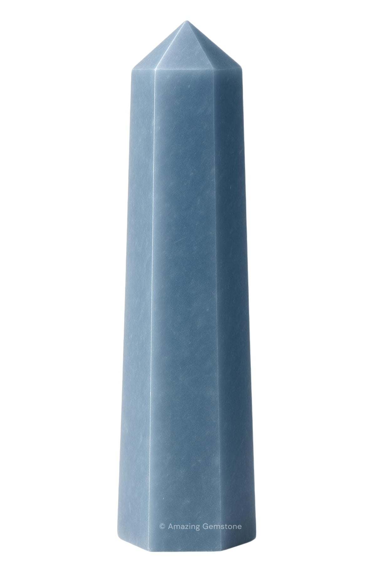 Amazing Gemstone Angelite Crystal Towers ~ Natural Healing Crystal Point Obelisk for Reiki Healing and Crystal Grid (3" to 4" INCH)