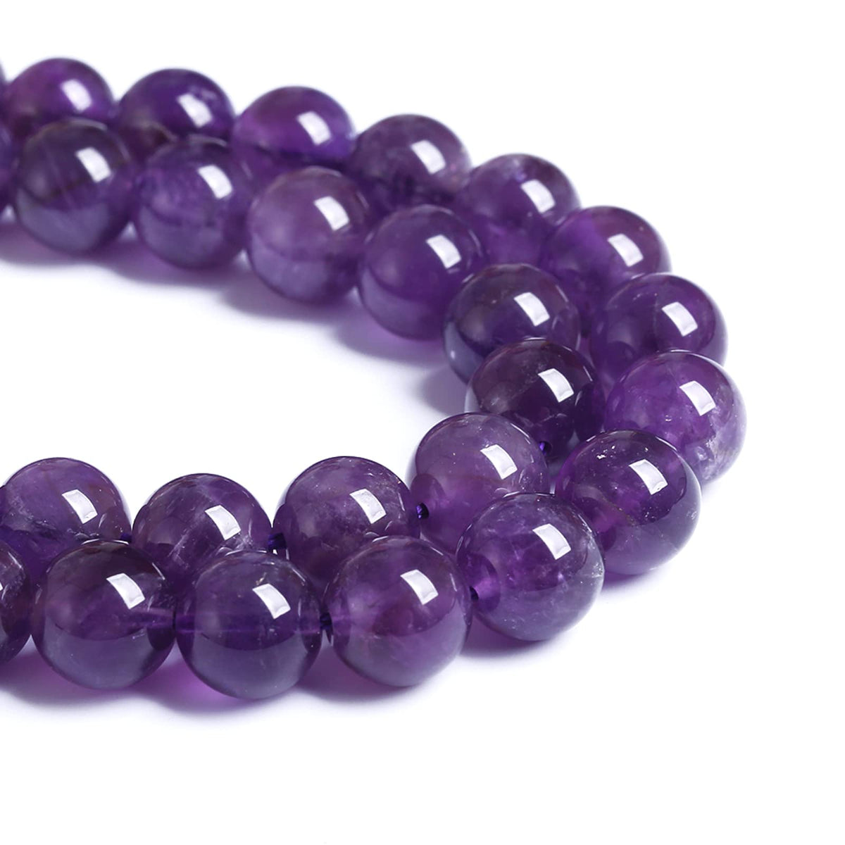 6MM 60PCS Natural Stone Purple Amethyst Crystal AAA Grade Quartz Beads for Jewelry Making DIY Bracelet