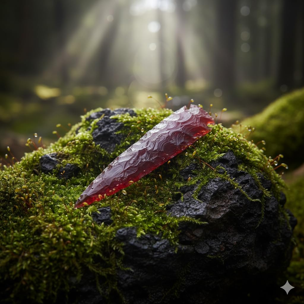 ForestOfCrystals 6 Inch Large Red Obsidian Arrowhead – Handcrafted Crystal Spearhead – Decorative Healing Stone Point for Protection, Meditation, and Home Decor Authentic Gemstone