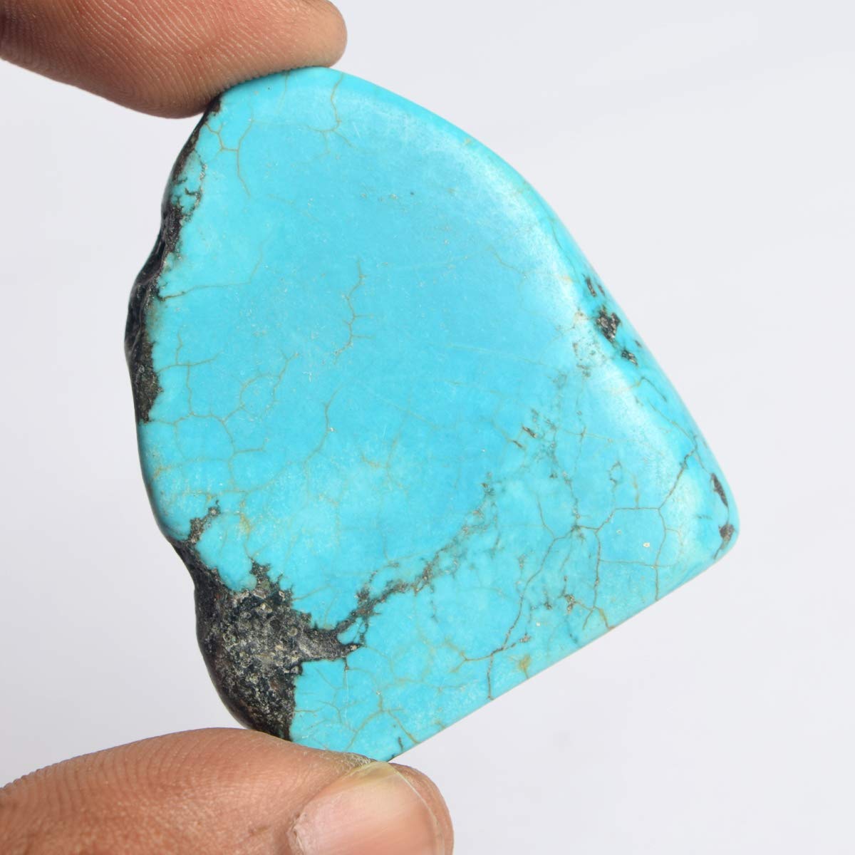 Genuine Rough Blue Turquoise Slab 105.00 Ct Natural Uncut Rough Certified Raw Rare Turquoise Crystal Stone
