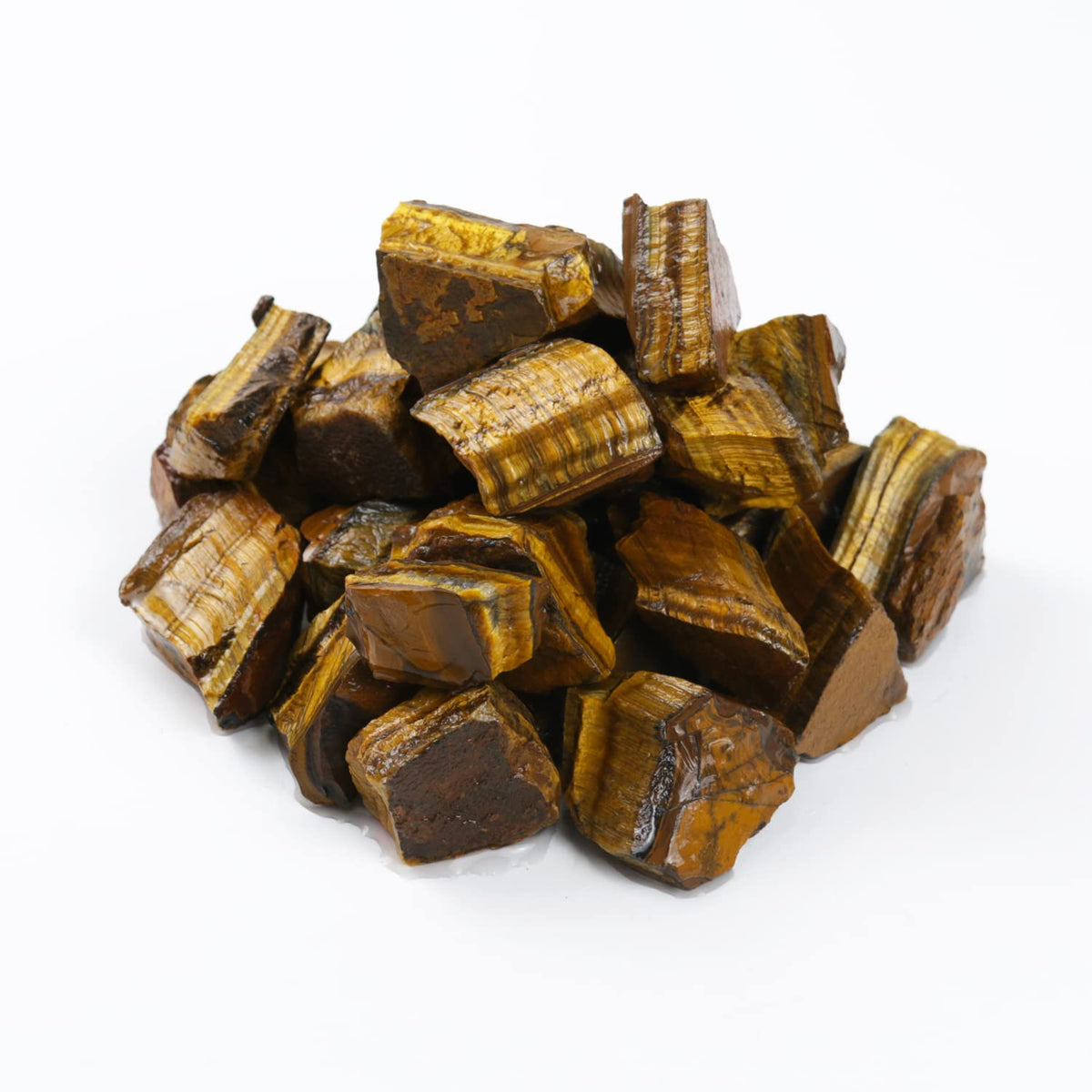 Nvzi Raw Tiger Eye Stone, Crystals and Healing Stones, Bulk Crystals, Rocks for Tumbling, Raw Crystals Bulk, Amathesis Crystal, Calcite Crystal for Decoration, Wicca, Reiki, Chakra and Energy(1LB)