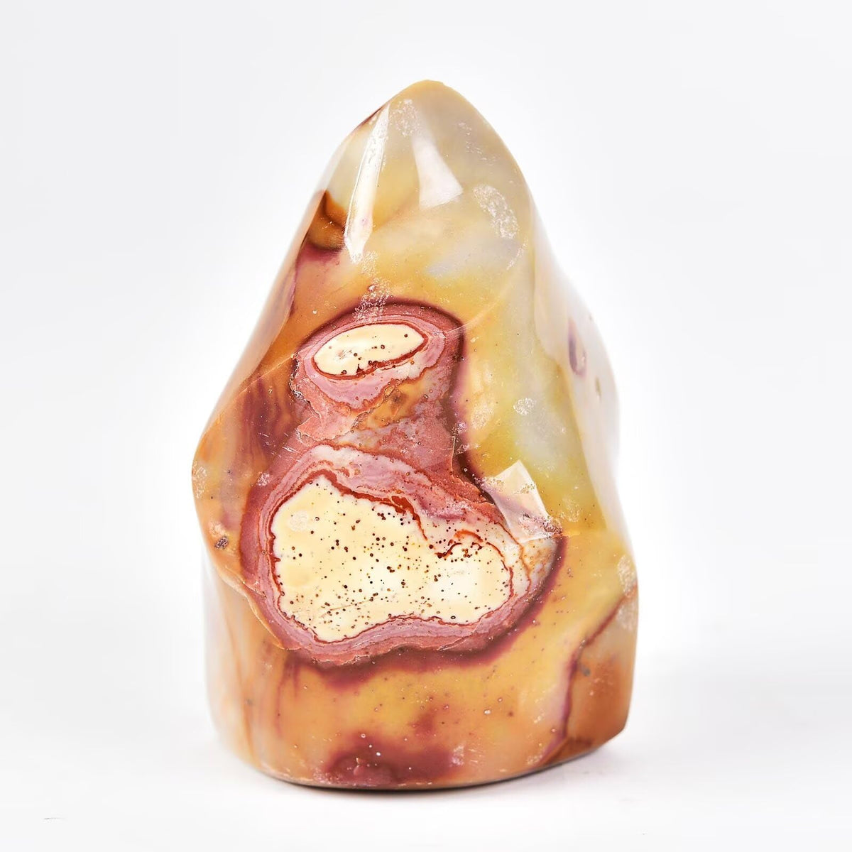 AMOYSTONE Polychrome Jasper Flame Shaped Stone Tower Obelisks 2-4 Pcs 1 Lb Total Natural Crystal Reiki Energy Home Office Decor