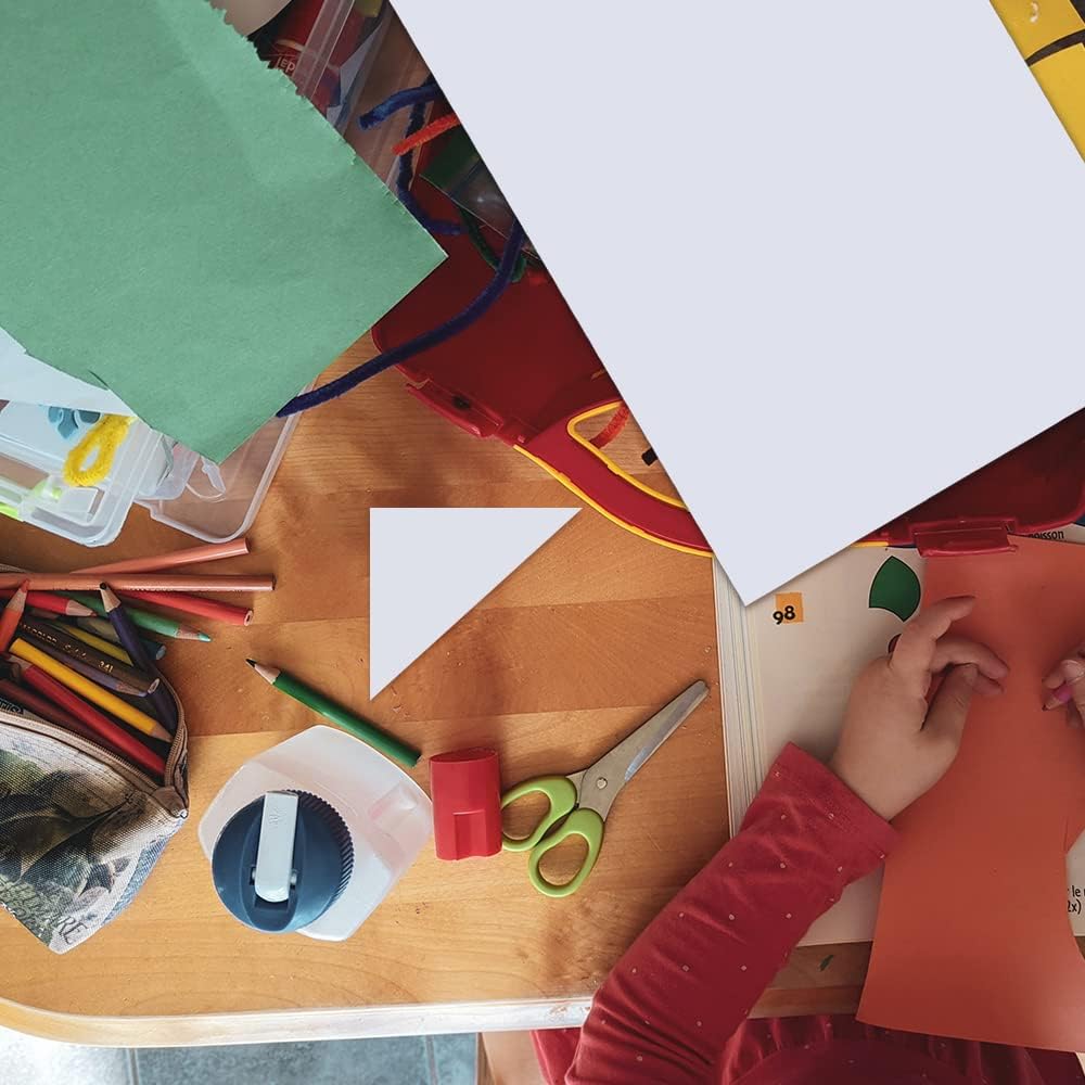 ISUSSER 60 Sheets A4 Size 8.3x11.5 Inch Clear Double Sided Adhesive Tape Sheets, Super Strong Sticky Tape, DIY Art, Craft, Home Decorative Tape with White Liner