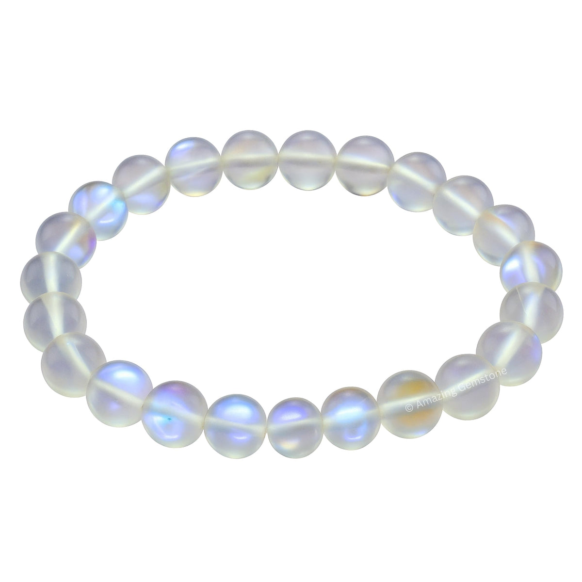 Amazing Gemstone Crystal Bracelet for Women Men's Gifts - Protection Healing Crystal Bracelet - 8mm Gemstone Beaded Stretchable Bracelet Pulseras Para Hombres Mujer Stocking Stuffers Mothers Day Gift (Rainbow Mermaid)