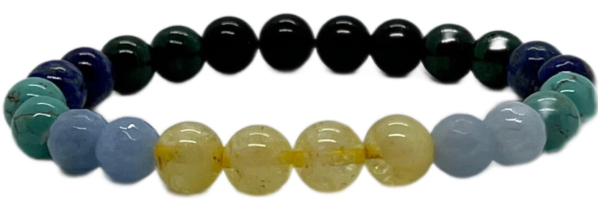 AWAKEN YOUR KUNDALINI Scorpio Birthstone Bracelet – 8mm Multi-Chakra Stretch Beads