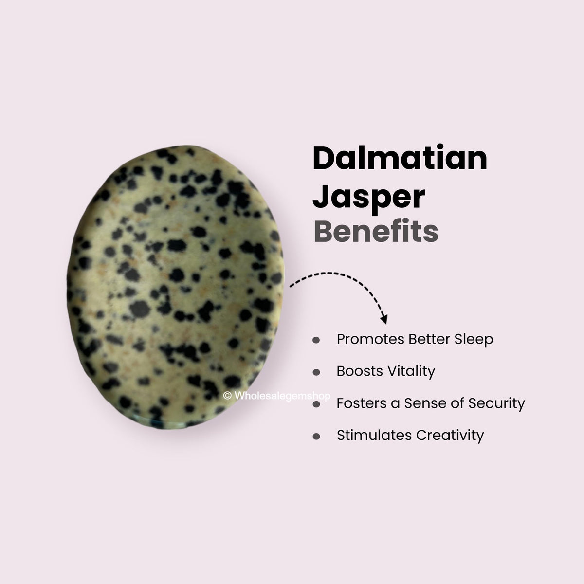 Dalmatian Jasper Thumb Worry Stones Metaphysical Gemstone Crystal Healing Reiki Men Women Gift FENG Shui Positive Energy Love Wellness Palm Stones Wicca Powerful