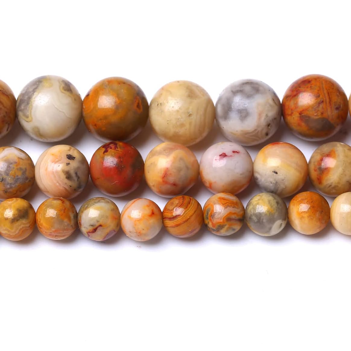 45PCS 8MM Natural Crazy Lace Agate Beads Round Loose Stone Beads for Jewelry Making DIY Energy Stone Healing Power Bracelet 15"…