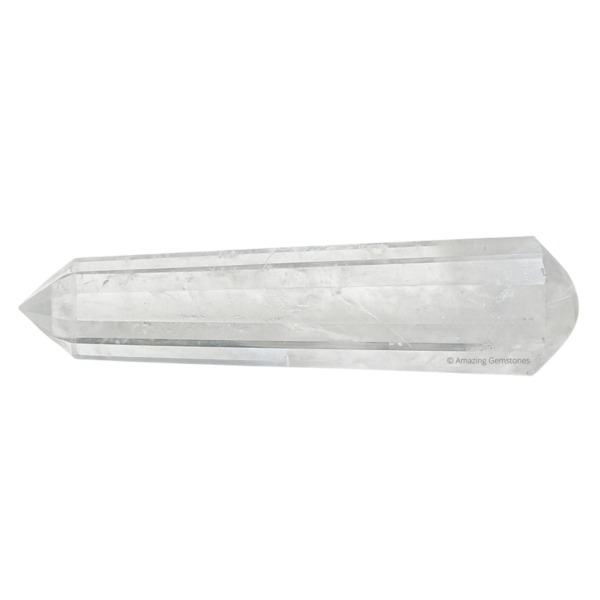 Amazing Gemstone Clear Quartz Crystal Wand Massage Stick - Pelvic Wand Gua Sha for Adults - Crystals and Healing Stones Massage Wands for Adults Gifts (Pointed)