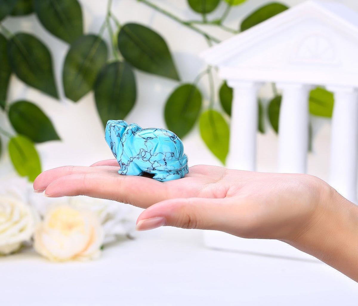 DUQGUHO 2" Travel Turtle Gift Decor Crystals Figurines Turquoise Crystal Best Turtles Travels Gifts for Women Traveling Travelers Cute Decorations