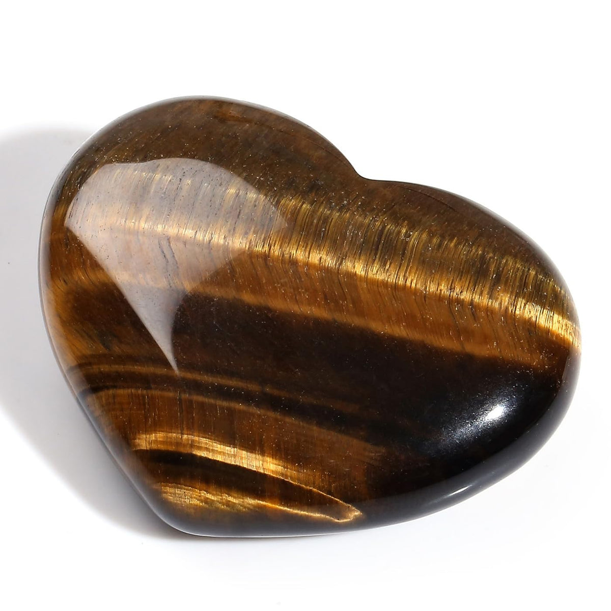 MAIBAOTA 45 mm Tiger Eye Crystal Stones Heart Love Crystal Reiki Gemstone Worry Stones for Anxiety