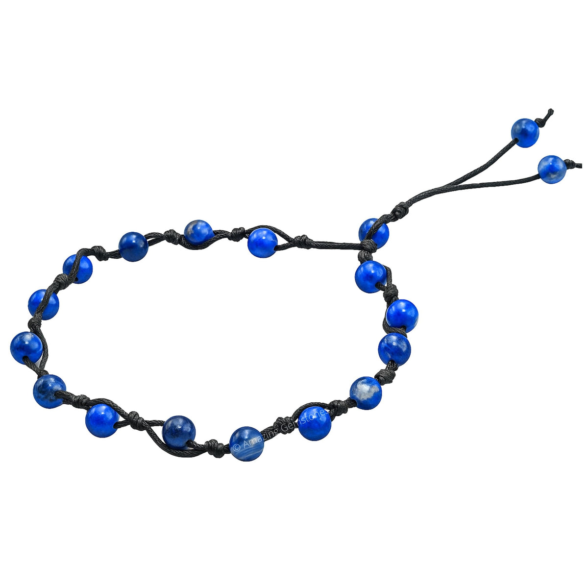 Amazing Gemstone Sodalite Anklet Ankle Bracelets for Women - Waterproof Beaded Healing Crystal Anklets, Plus Size Chakra Gemstone Bead Anklet (Stretchy Adjustable - Hand Knotted)