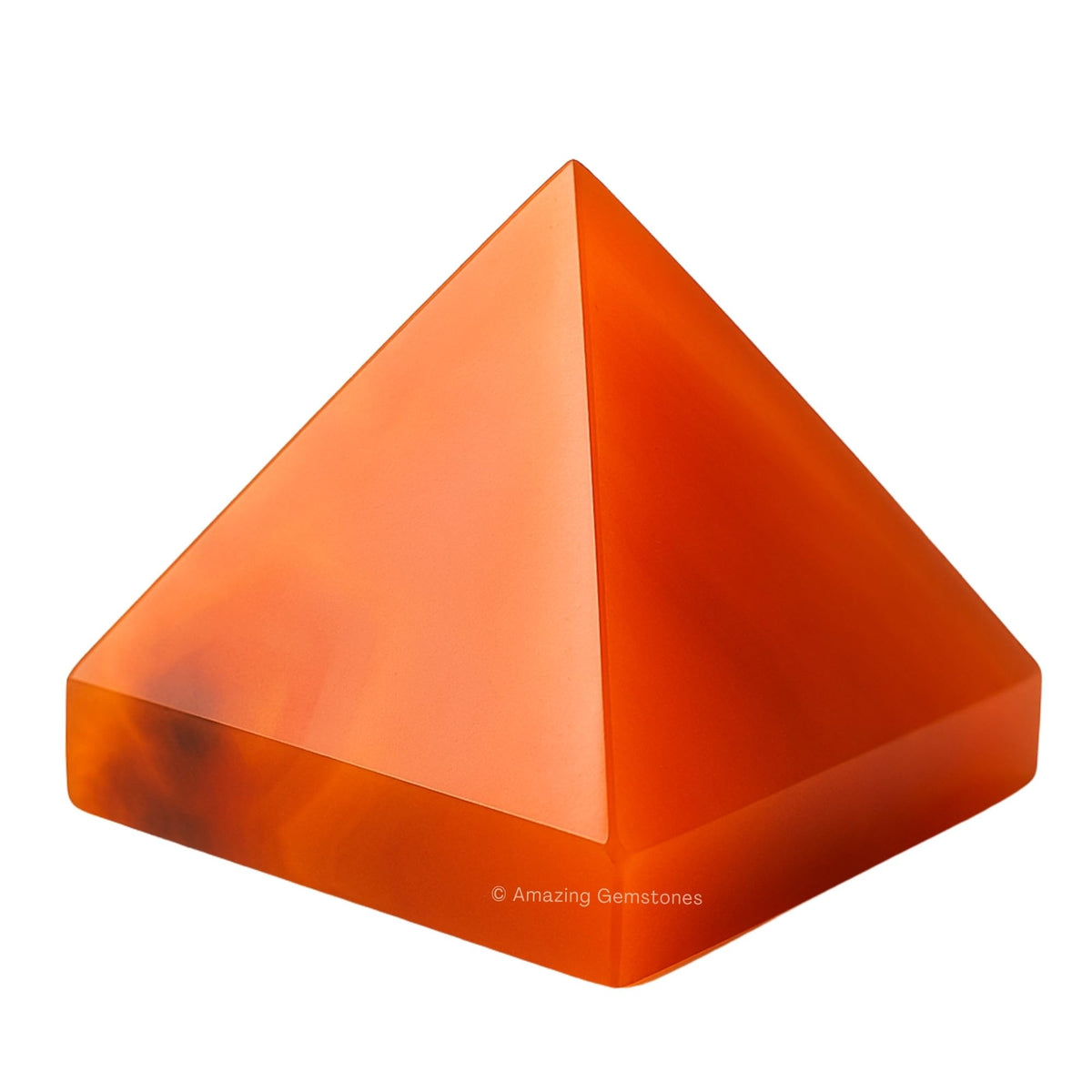 Amazing Gemstone Carnelian Pyramid Crystal Healing Stones - 1" Great Pyramid Figurine of Natural Stone Pyramid for Meditation, Reiki, Chakra Balancing and Crystal Pyramids Grid