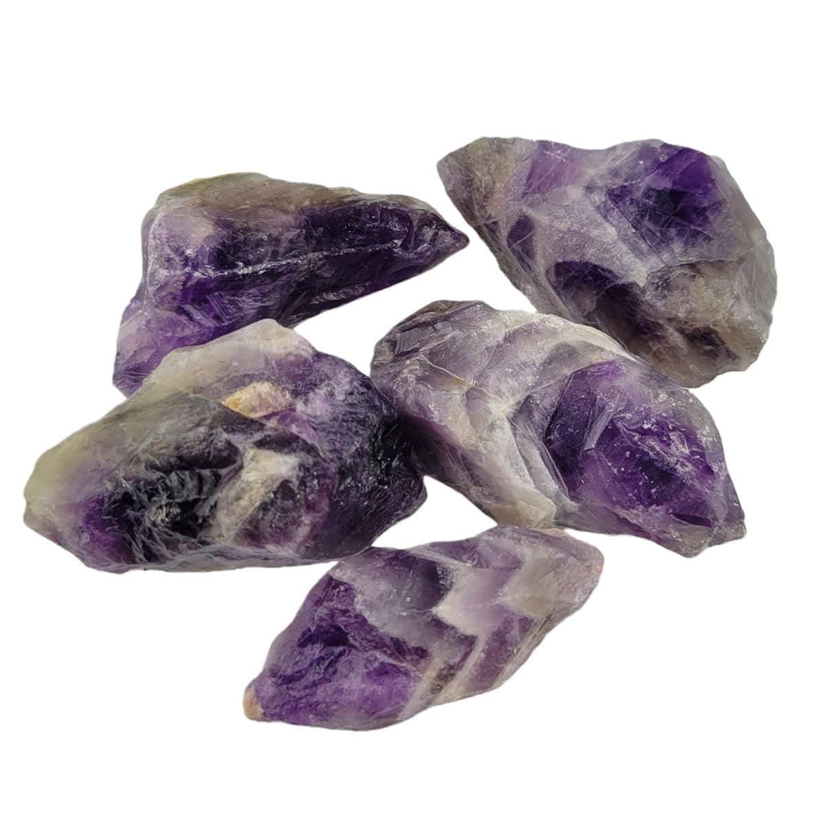 3-Pcs Amethyst Natural Raw Crystals 1''-2'' Rough Stones Rocks for Tumbling Polishing Cabbing Gemstones Crystals and Healing Stones for Wicca Reiki,Fountian Rocks for Decorations (Amethyst)