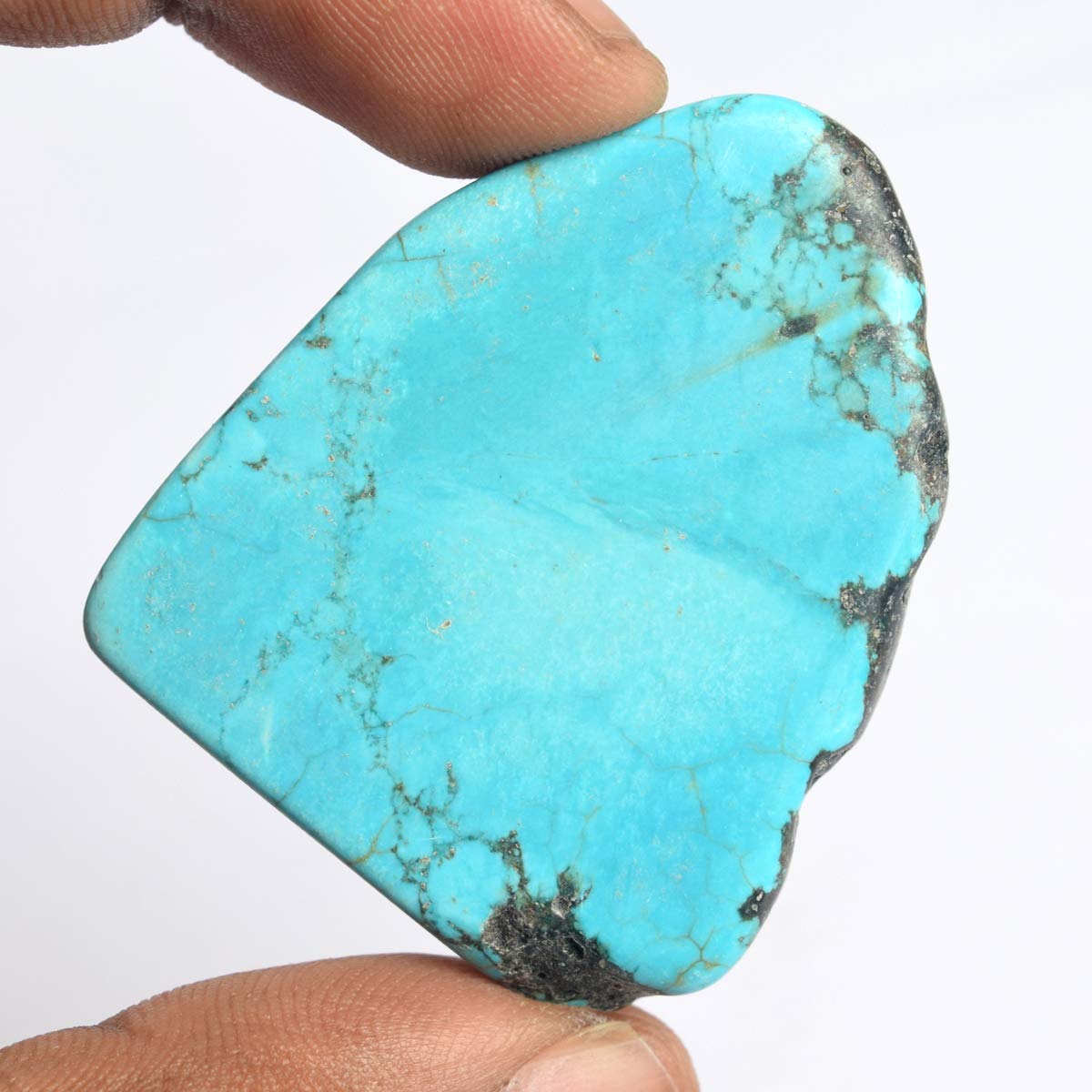 Genuine Rough Blue Turquoise Slab 105.00 Ct Natural Uncut Rough Certified Raw Rare Turquoise Crystal Stone