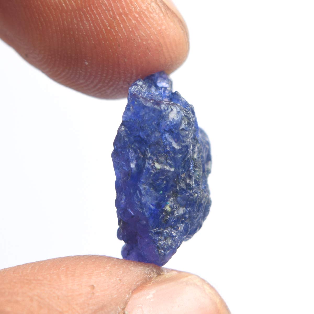 GEMHUB Rough Blue Sapphire Gemstone 14.00 Carat Natural Raw Rough Certified Blue Sapphire Stone