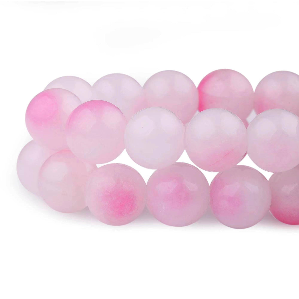 Youngbling Natural Gemstone Beads for Jewelry Making,10mm Peach Jade Polished Round Smooth Stone for Bracelet Necklace 15 Inch(Peach Jade,10mm)