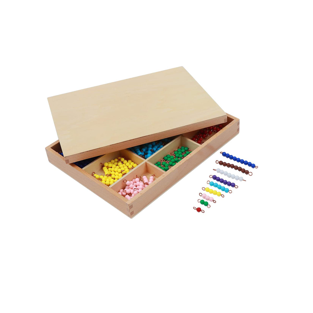 Adena Montessori Counting Beads Checker Board Beads Math Games & Teaching Numbers Counting Toys