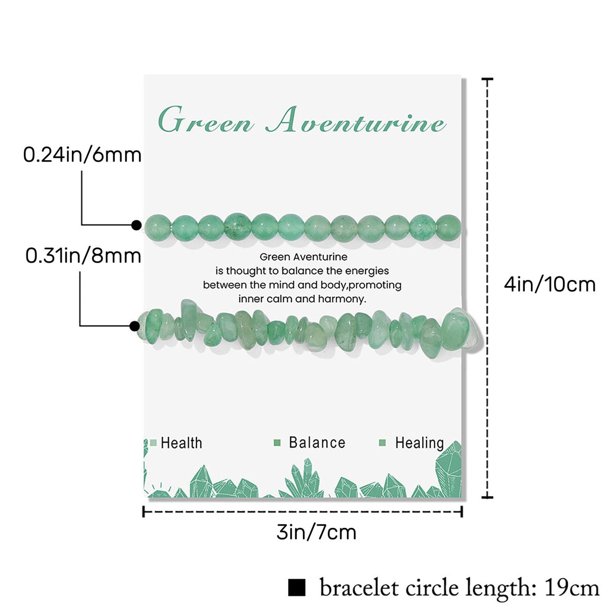 Jade Bracelet for Women 6mm Green Aventurine Bracelet Natural Jade Green Beaded Bracelet Jade Jewelry for Women