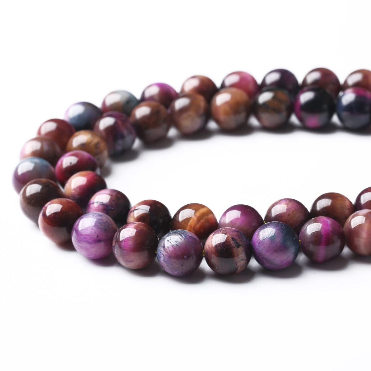 32PCS 12MM AAA Galaxy Tiger Eye Stone Beads Natural Gemstone Bead Crystal Healing Energy Jewelry Making DIY 15 inches