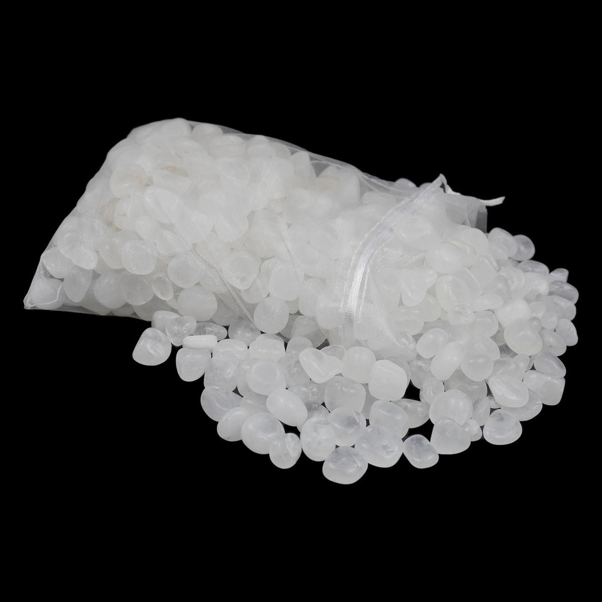 Sisamn Clear Quartz Crystal Chips, 3lb Bulk Polished Tumbled Stones – Natural Healing Crystals for Reiki, Meditation, Energy Balancing, Jewelry Making, Home Decor & Gifts