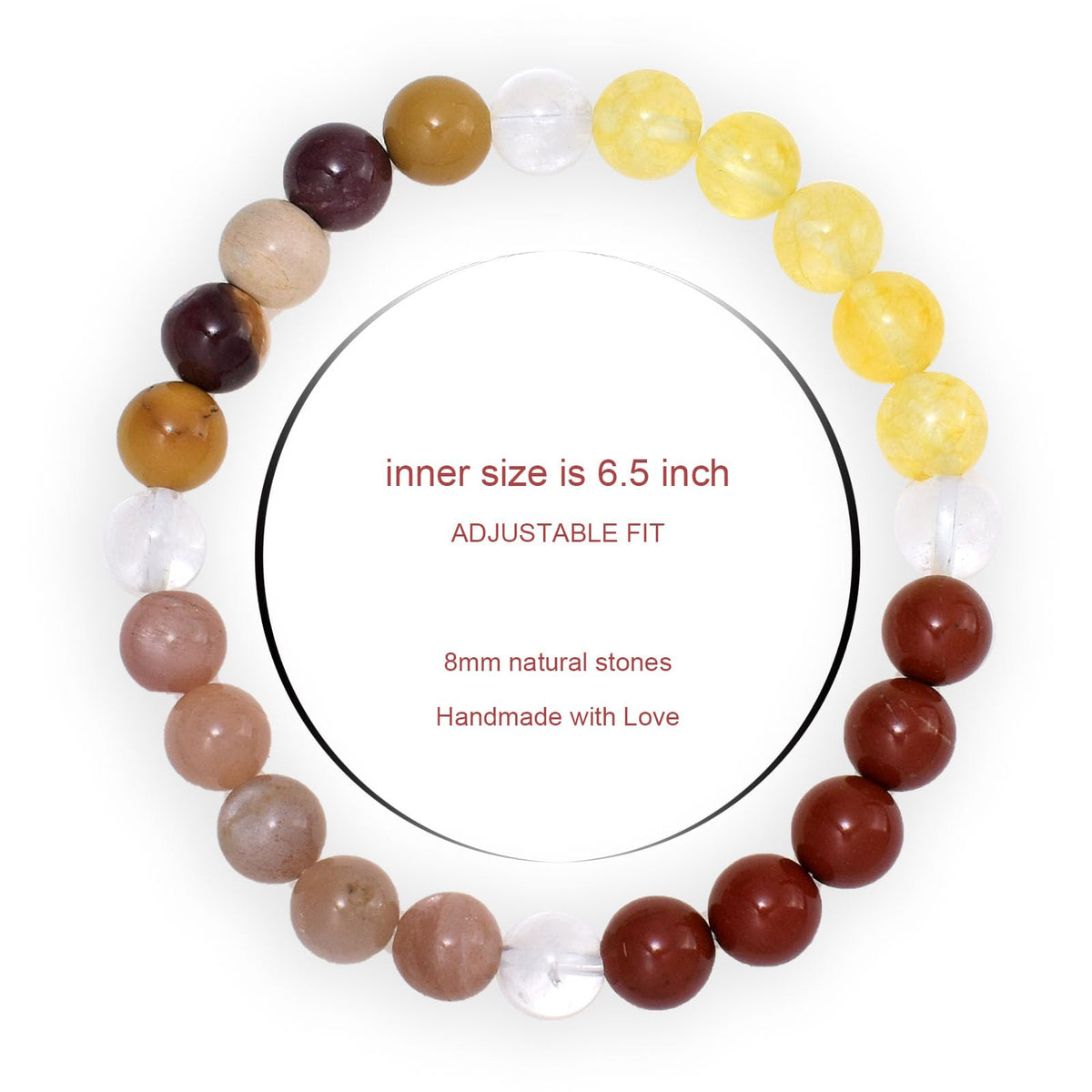 Ayriwoyi Carnelian Bracelet Healing Bracelet For Women Stone Beaded Red Jasper Citrine Crystal Sunstone Bracelets Stretch For Women