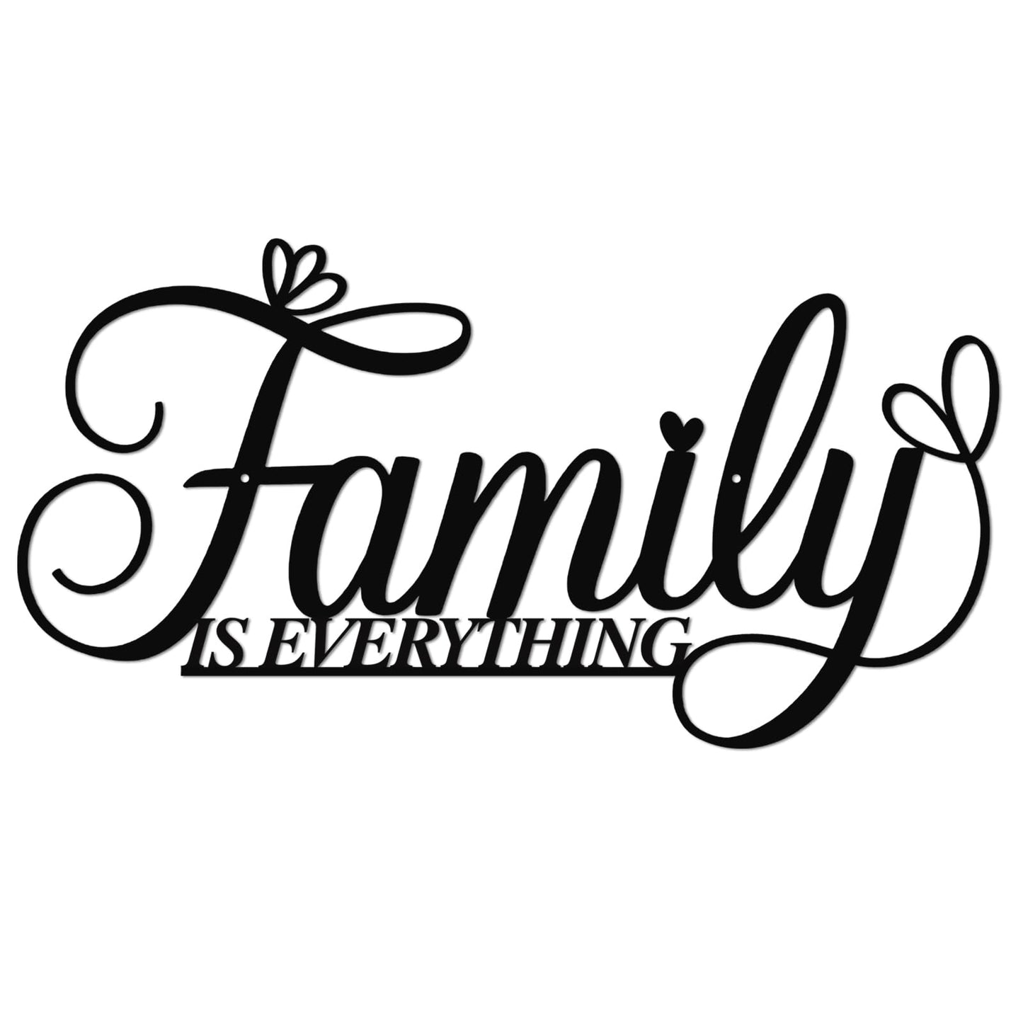 AHYS Family Wall Decor Rustic Metal Family Signs for Farmhouse Home Living Room Bedroom Decor (Everything)
