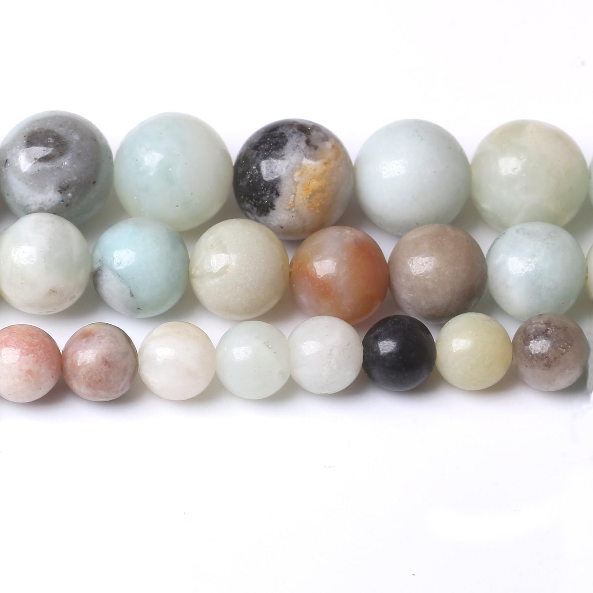 8MM Amazonite Beads Round Loose Beads Natural Gem Beads Crystal Energy Stone Beads for Jewelry Making DIY Bracelet Necklace