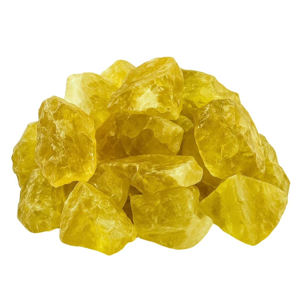 Simurg Raw Citrine Stone ‌Aroma Stone ''A'' Grade Rough Citrine for Cabbing, Tumbling, Cutting, Lapidary, Polishing, Reiki Crytsal Healing (Brazil Citrine, 1 Pound)