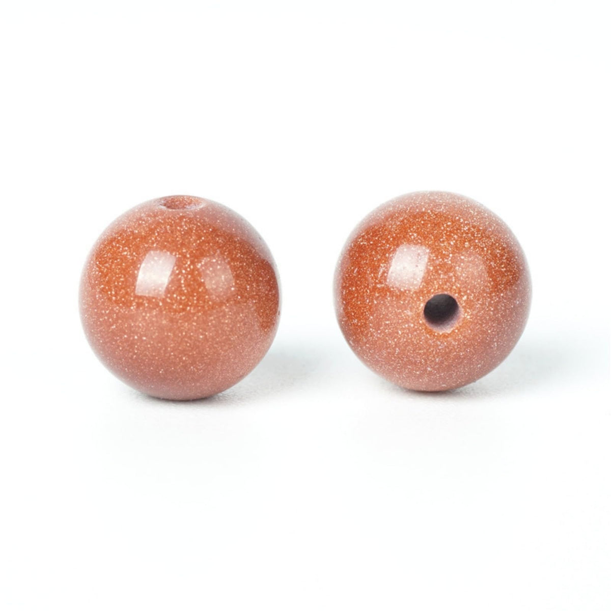 100Pcs Natural Stone 6mm Golden Sand Stone Round Loose Gemstone Energy Healing Beads Hole Size 1mm DIY Smooth Beads for Bracelet Necklace Earrings Jewelry Making